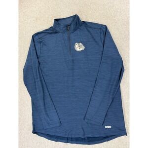 Gonzaga Bulldogs 1/4 Zip Screened Logo Campus Pullover (Men's XL) Blue